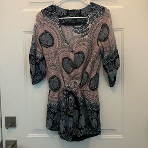 Elephant top with drawstring waist